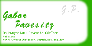 gabor pavesitz business card